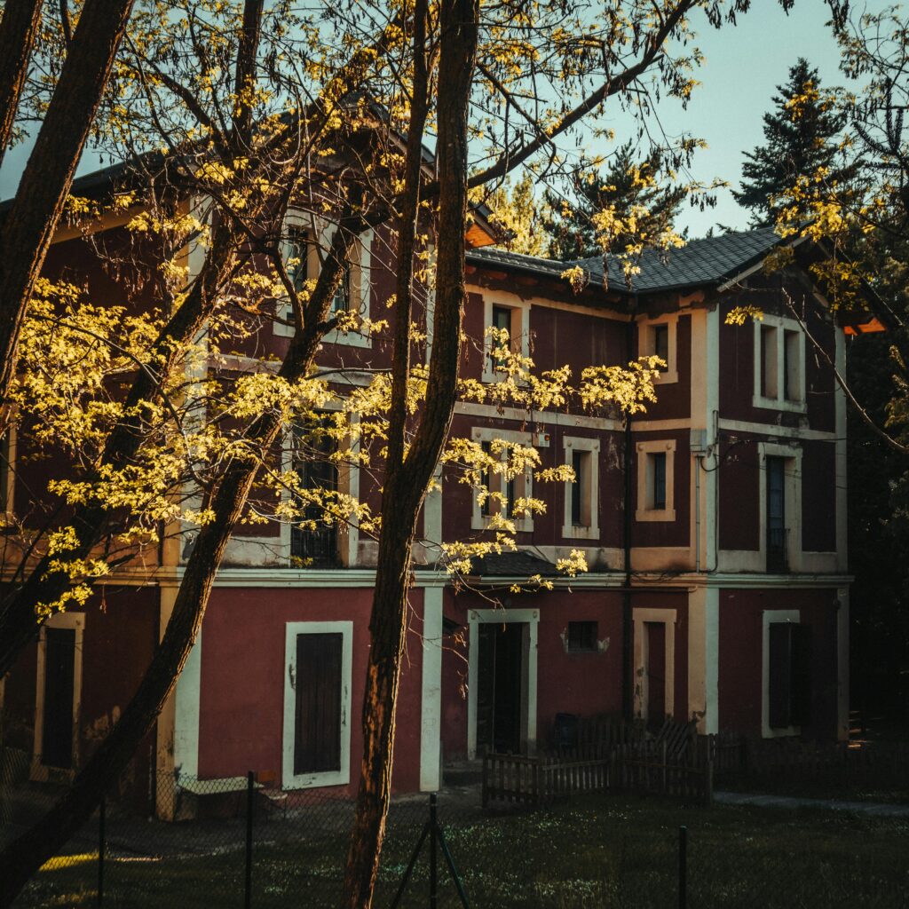 Mansion House behind Trees